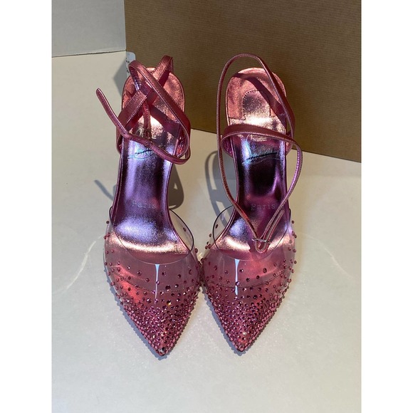 CHRISTIAN LOUBOUTIN Spikaqueen 100 embellished PVC pumps. - Picture 6 of 9